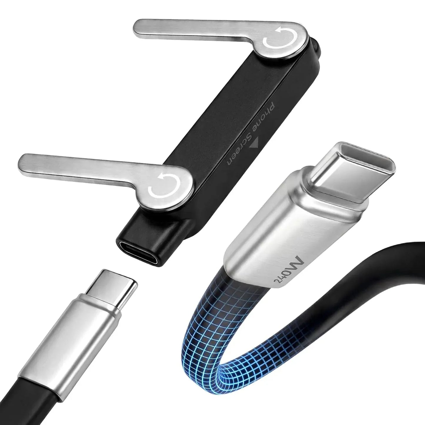 🔥🔥Fast-Charging Cable with Detatchable Stand