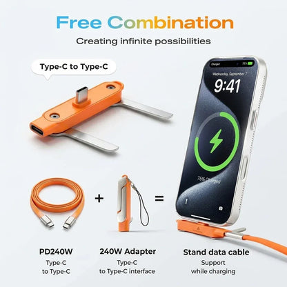 🔥🔥Fast-Charging Cable with Detatchable Stand