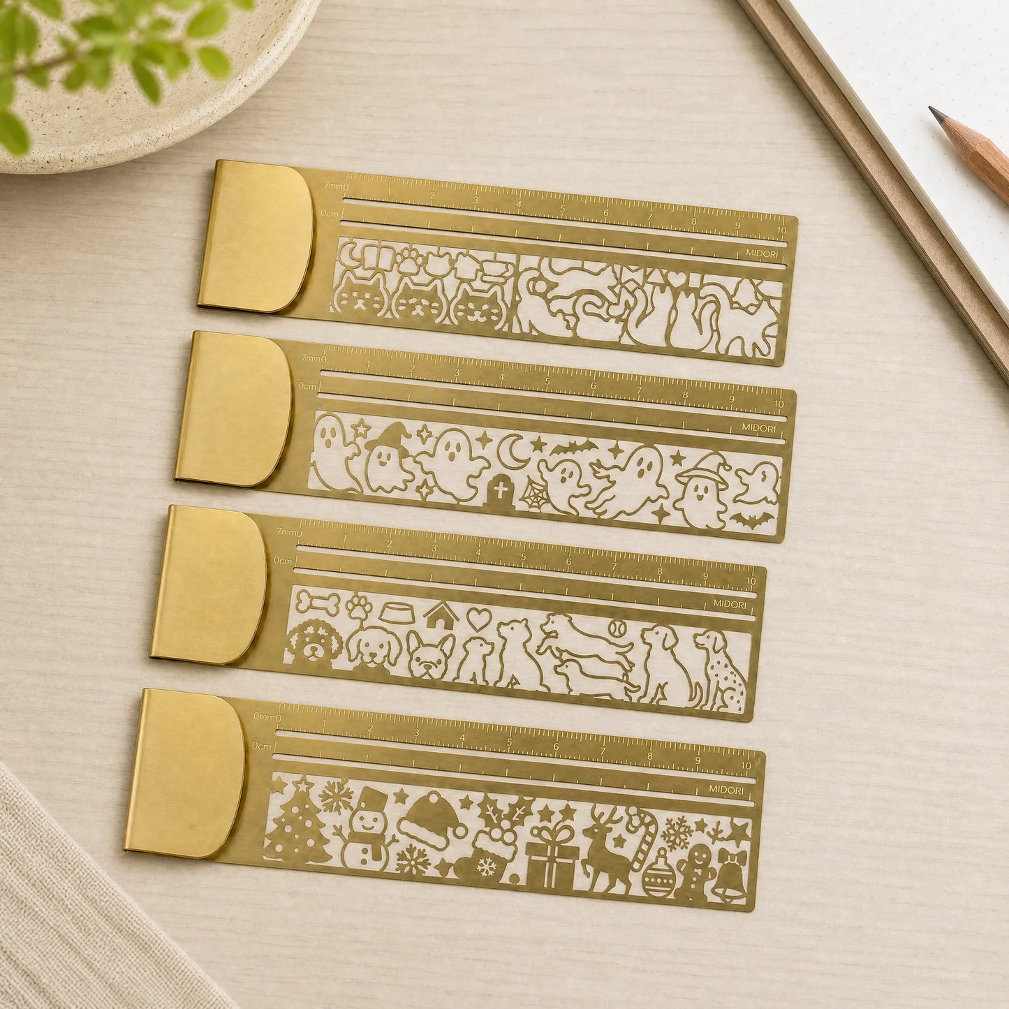 🐱✨ Cat Lover’s 3-in-1 Metal Bookmark Ruler | Bookmark, Ruler & Coloring