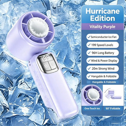 🔥 Summer Hot Sale 📢⚡ 50K+ SOLD! ❄ Foldable Handheld Cooling Fan with LED Display