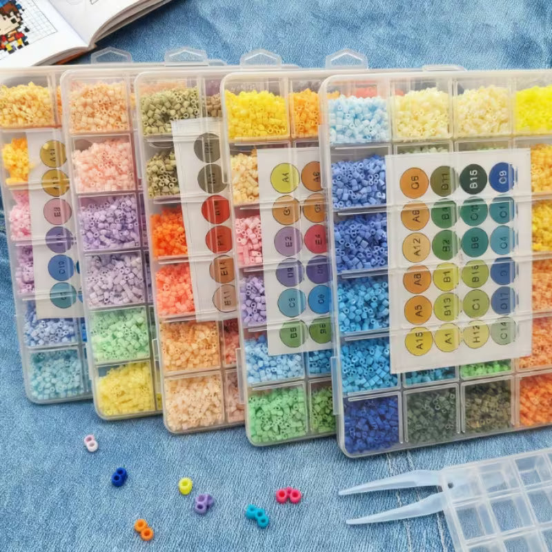 264 Colors DIY Fuse Bead Craft Kit, Pixel Art Handmade Toy Set, Make Keychains, Framed Art & 3D Ornaments, Educational Craft Gift for Kids