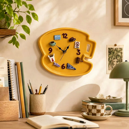 🍂 Bring autumn and smiles into your home. This handmade pumpkin clock isn't just a timepiece; it's your daily "emotional support buddy"✨