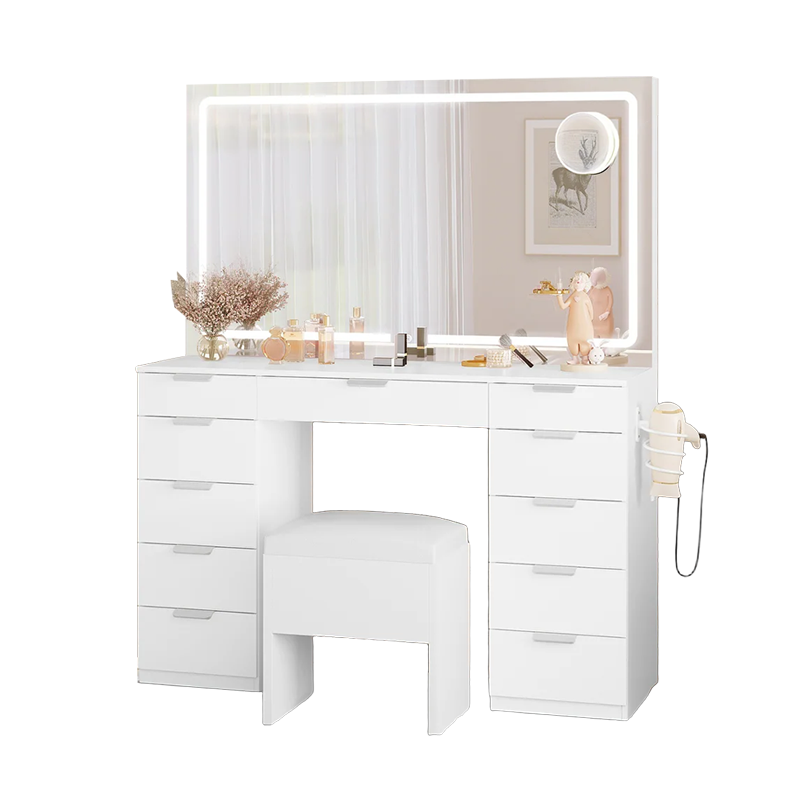 🔥Last Day Promotion,only $38.99-Factory Clearance🔥Makeup Vanity with Light Strip
