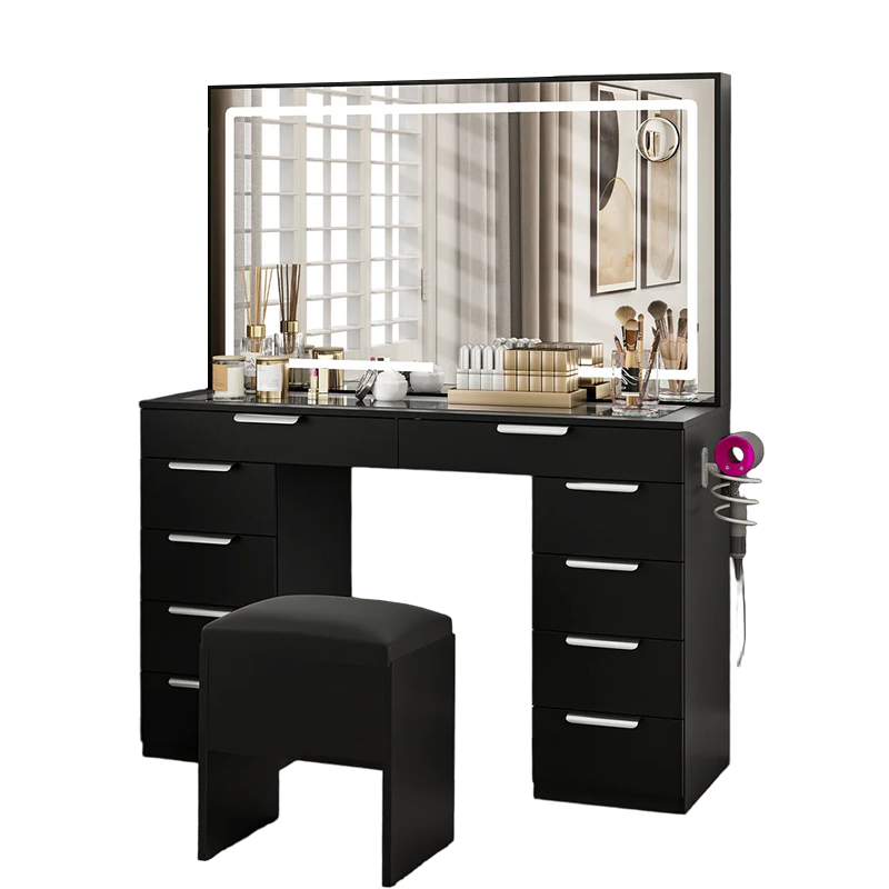 🔥Last Day Promotion,only $38.99-Factory Clearance🔥Makeup Vanity with Light Strip