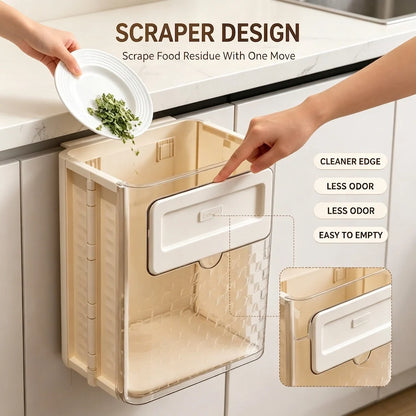 🏠 Small space savior! Folds into an "ultra-thin sheet" in 1 second. This wall-mounted bin keeps countertops neat forever✨