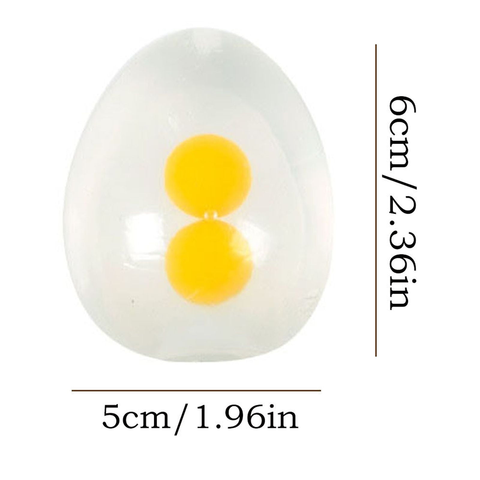 3 Pack Double Yolk Egg Squishy Stress Relief Toys, Transparent Food Shaped Fidget Toys, Slow Rebound Egg Squeeze Toys for Anxiety Relief, Desk Toys, Sensory Play Gifts