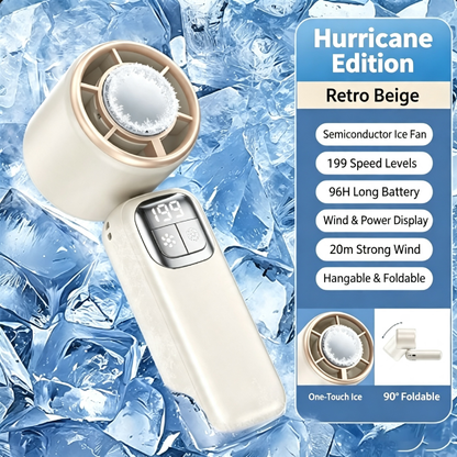 🔥 Summer Hot Sale 📢⚡ 50K+ SOLD! ❄ Foldable Handheld Cooling Fan with LED Display