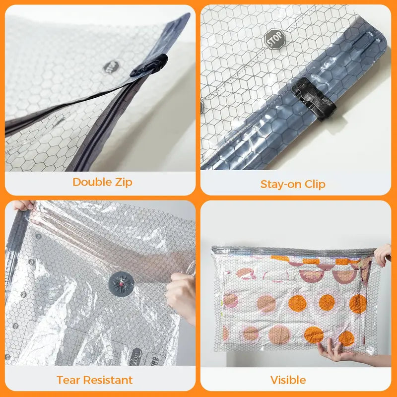 ✈️ The secret behind travel bloggers' suitcases! One pump with vacuum bags packs double the clothes for lightweight, overweight-free trips🧳