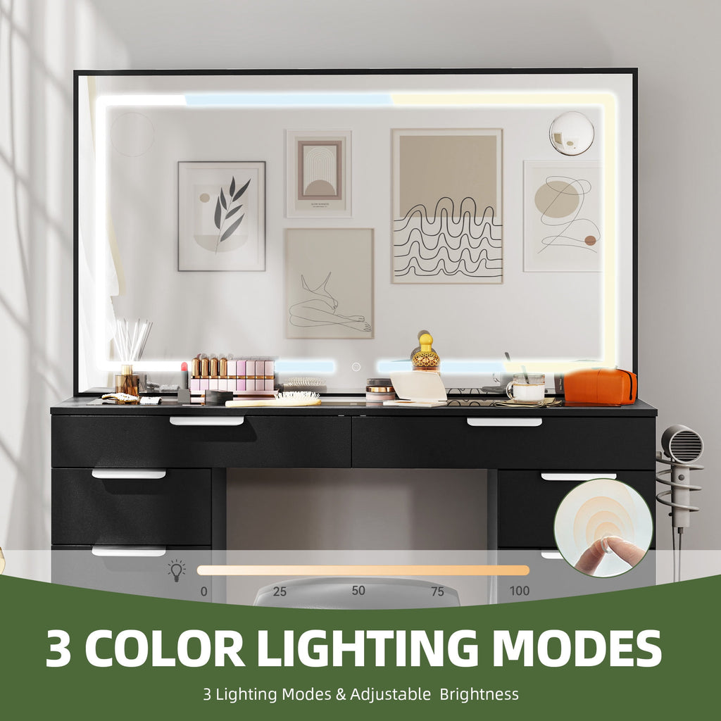 🔥Last Day Promotion,only $38.99-Factory Clearance🔥Makeup Vanity with Light Strip