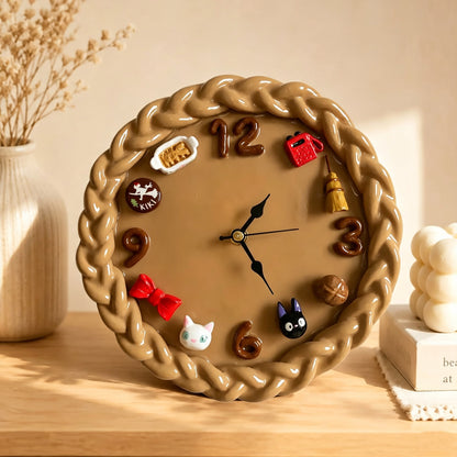🍂 Bring autumn and smiles into your home. This handmade pumpkin clock isn't just a timepiece; it's your daily "emotional support buddy"✨