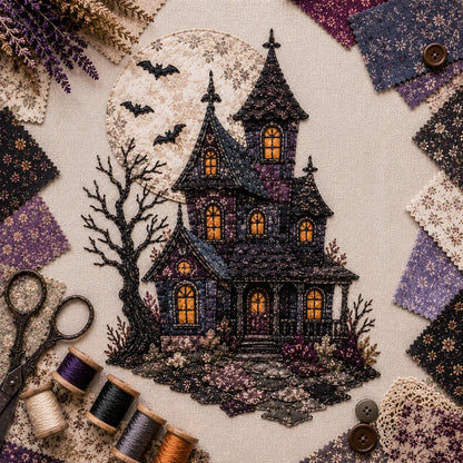 🎃 Halloween Patchwork Scrap Fabric DIY Kit