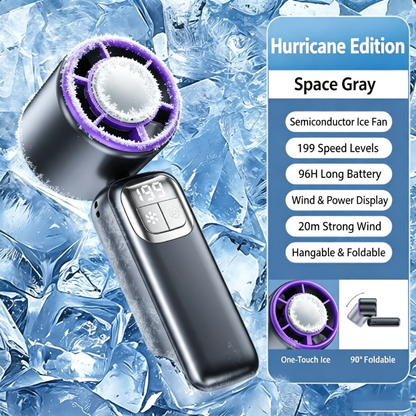 🔥 Summer Hot Sale 📢⚡ 50K+ SOLD! ❄ Foldable Handheld Cooling Fan with LED Display