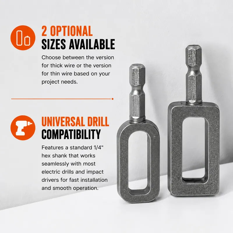 🧰 Steel Wire Twisting Tool for Drill- Fast Tightening & Auto Trimming Wire Twist Attachment