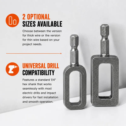 🧰 Steel Wire Twisting Tool for Drill- Fast Tightening & Auto Trimming Wire Twist Attachment