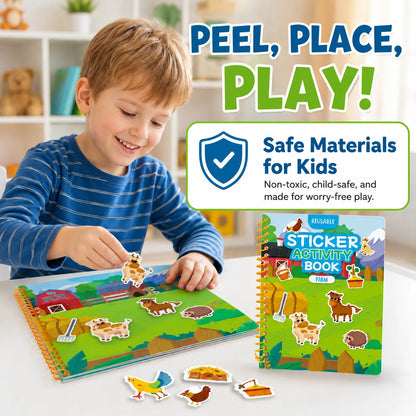 🌟 Reusable Jelly Sticker Activity Book for Kids