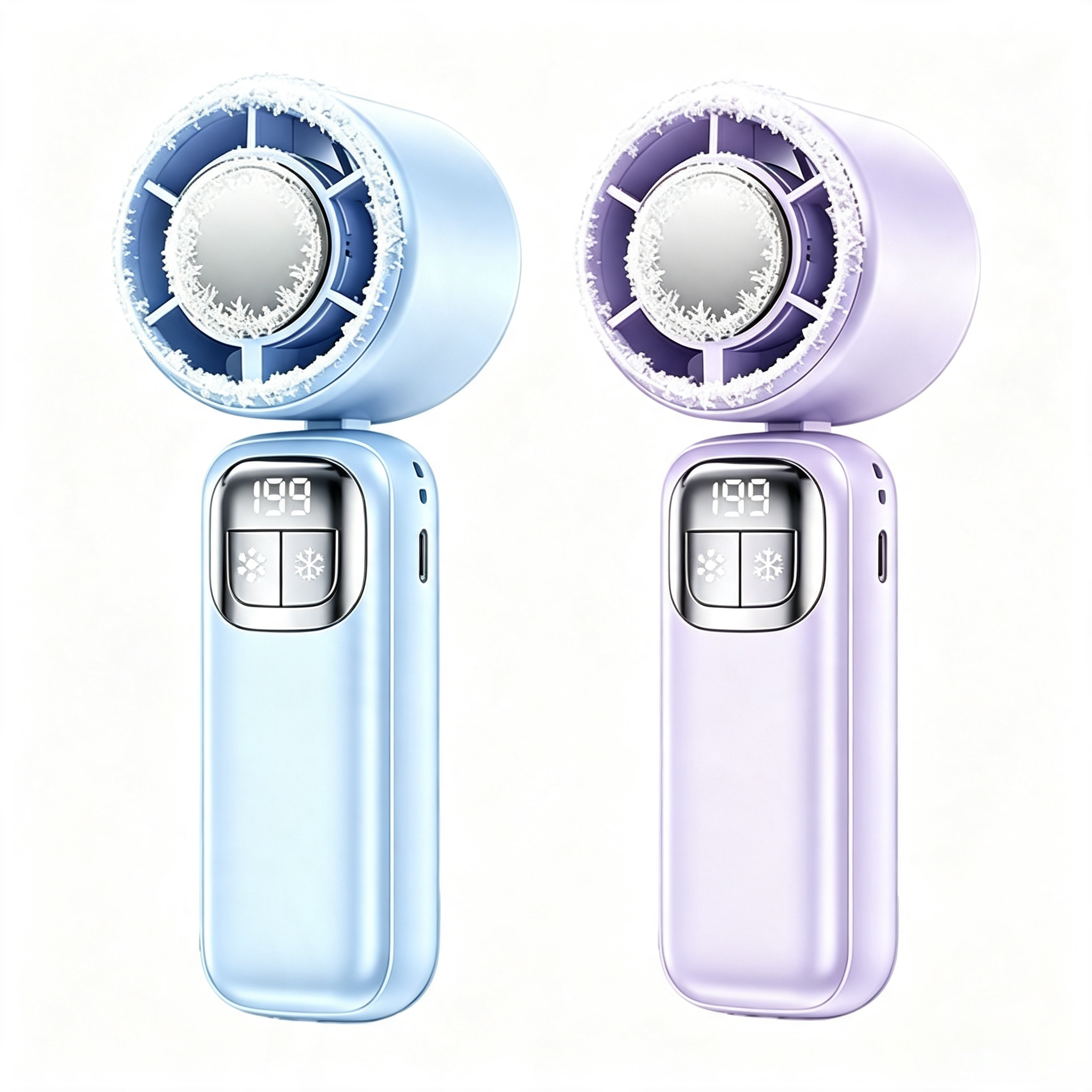 🔥 Summer Hot Sale 📢⚡ 50K+ SOLD! ❄ Foldable Handheld Cooling Fan with LED Display