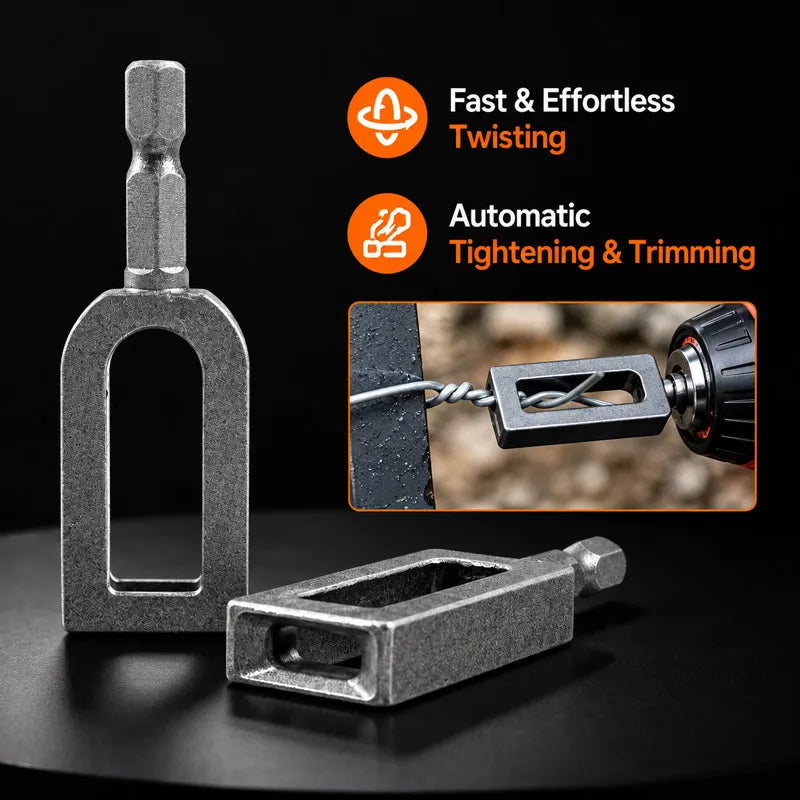 🧰 Steel Wire Twisting Tool for Drill- Fast Tightening & Auto Trimming Wire Twist Attachment