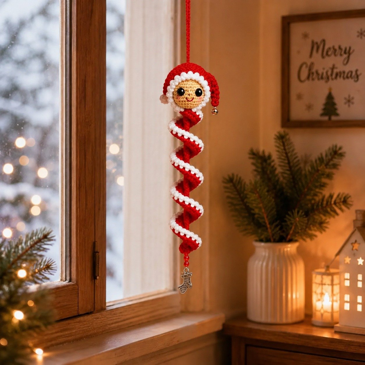 🎅 DIY Crochet Snowman Swirl Ornament Kit - 🎄🧶A crochet project suitable for beginners