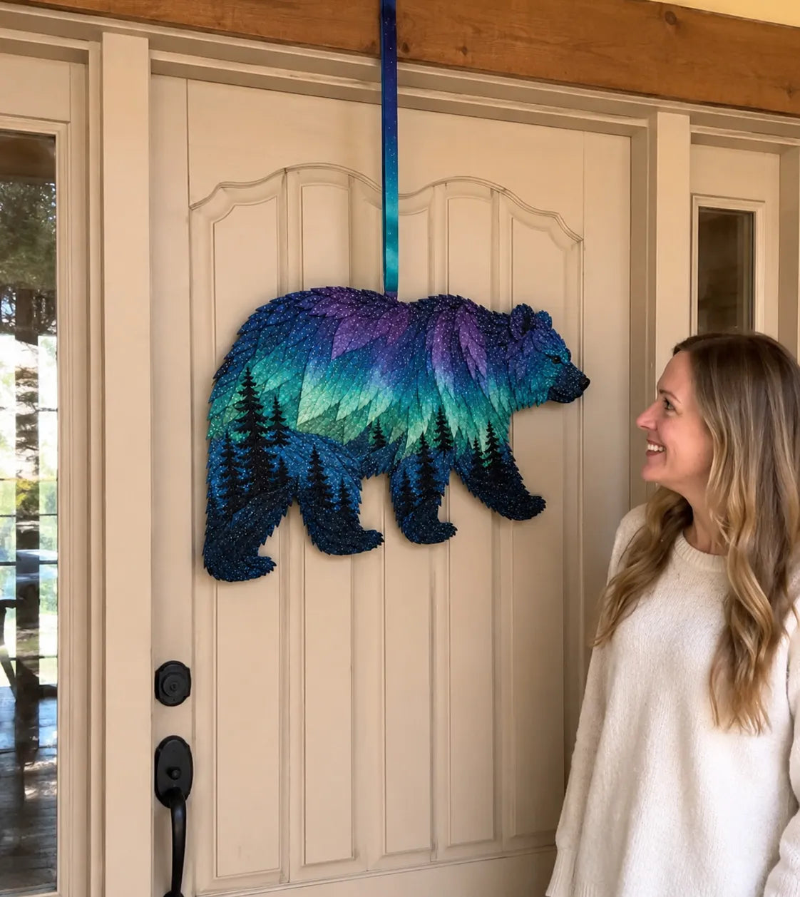 🌌 Beginner-Friendly Northern Lights Wildlife DIY Patchwork Kit | Complete Kit with All Tools & Step-by-Step Guide Included 💕