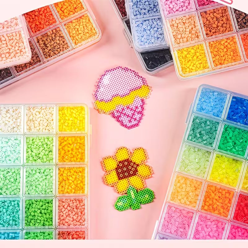 264 Colors DIY Fuse Bead Craft Kit, Pixel Art Handmade Toy Set, Make Keychains, Framed Art & 3D Ornaments, Educational Craft Gift for Kids