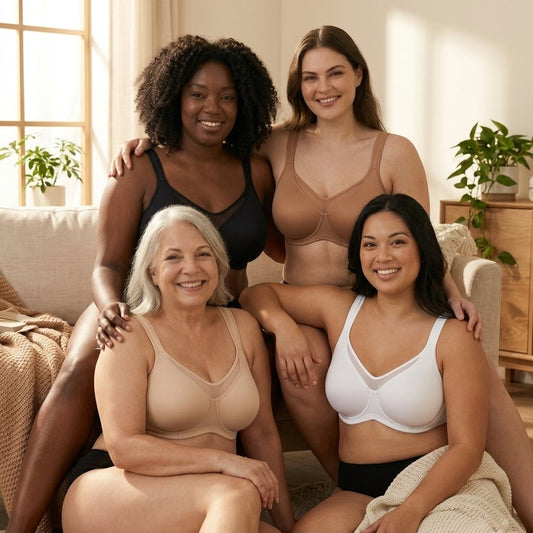 💐Women's Elegant Sheer Full Coverage Minimizer Bra ✨ Plus Size for Large Busts | No Digging, No Spillage & Ultra Comfy