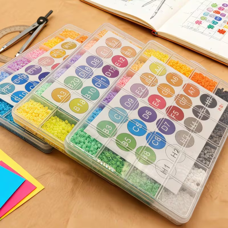 264 Colors DIY Fuse Bead Craft Kit, Pixel Art Handmade Toy Set, Make Keychains, Framed Art & 3D Ornaments, Educational Craft Gift for Kids