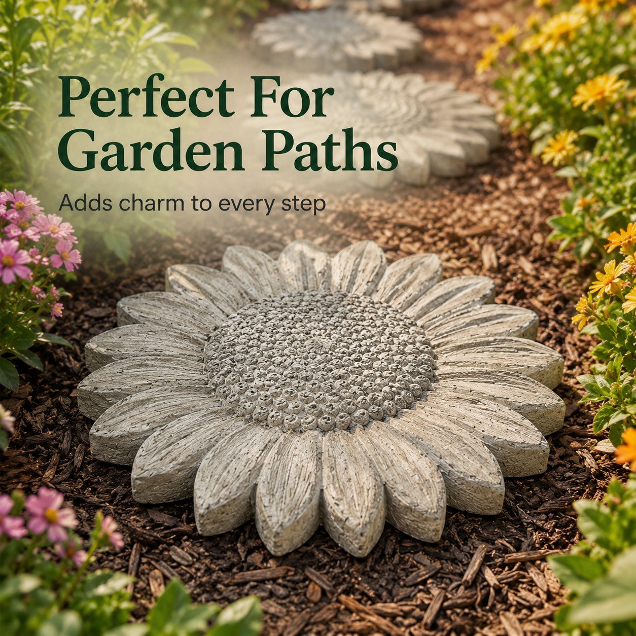 🌻Reusable Sunflower Stepping Stone Mold
