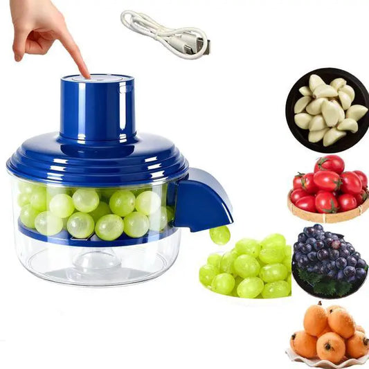 Automatic Grape Peeler Machine, Rechargeable Fruit and Vegetable Automatic Peeler, 20s Fast Peeling Machine for Small Fruits, Effortless Peeling for Home Kitchen