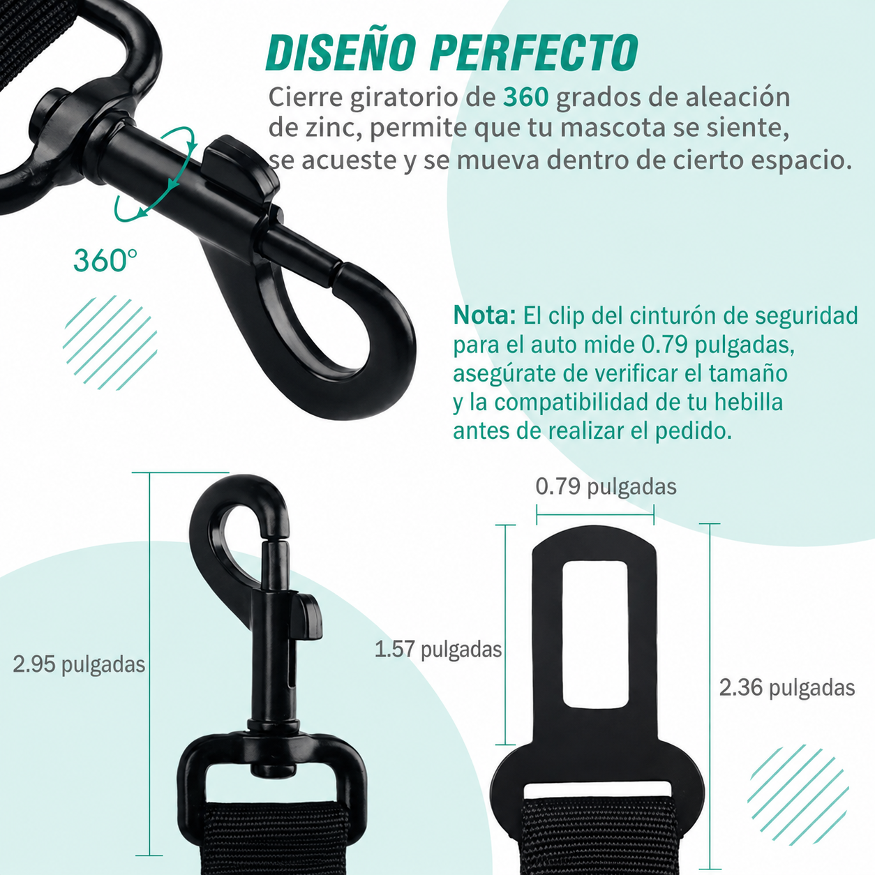 Cinturón para Mascotas en el Auto