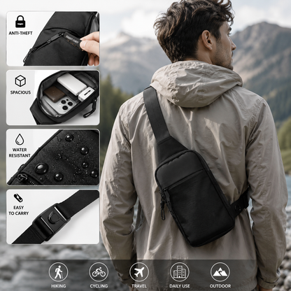 Anti-Theft Everyday Sling Bag – Lightweight Crossbody Travel Pack