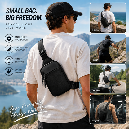 Anti-Theft Everyday Sling Bag – Lightweight Crossbody Travel Pack