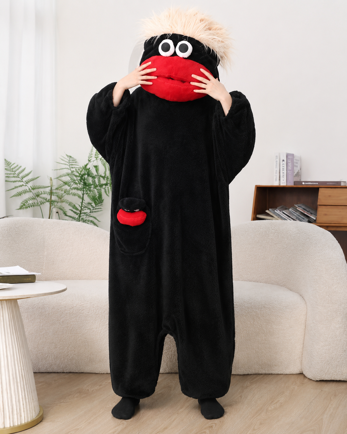 Cartoon Big-Mouth Monster Funny Onesie Pajamas