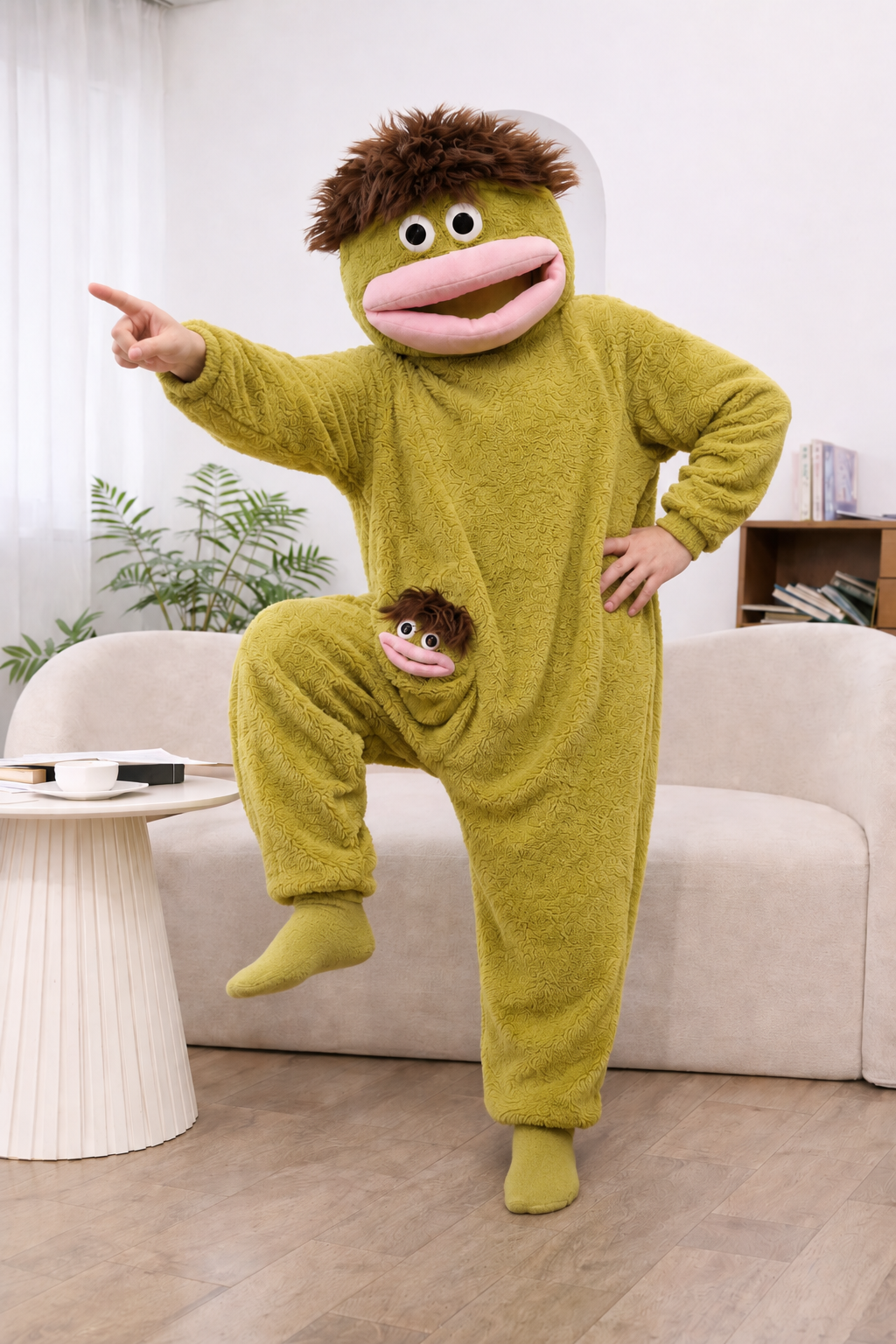 Cartoon Big-Mouth Monster Funny Onesie Pajamas