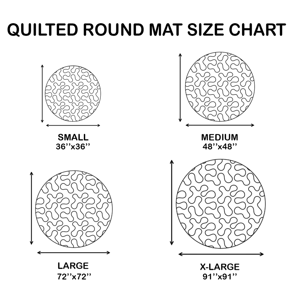 🎃3D Skeleton Vortex Quilted Round Halloween Rug