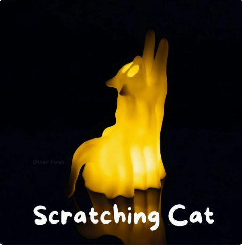 Ghost Cats with LED Tea Lights - Halloween Home Decor - Gifts for Cat Lovers - Office Desk Autumn Decor - 3D Printed Ghost Pet Night Light