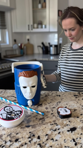 Horror 12oz Can Holder with Lid, Straw Topper & Can Opener | 3D Printed Horror Gift