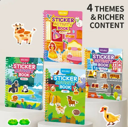 🌟 Reusable Jelly Sticker Activity Book for Kids