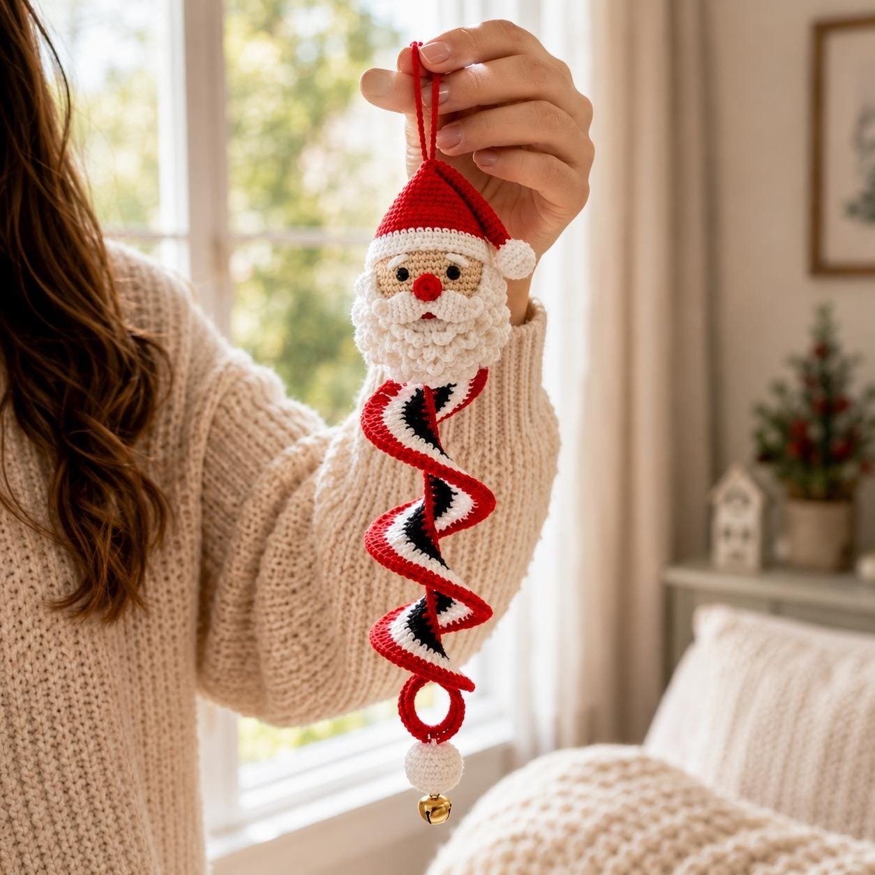 🎅 DIY Crochet Snowman Swirl Ornament Kit - 🎄🧶A crochet project suitable for beginners