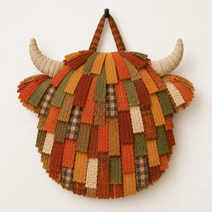 Autumn Highland Cow Pumpkin 3D Fabric Diy Kit