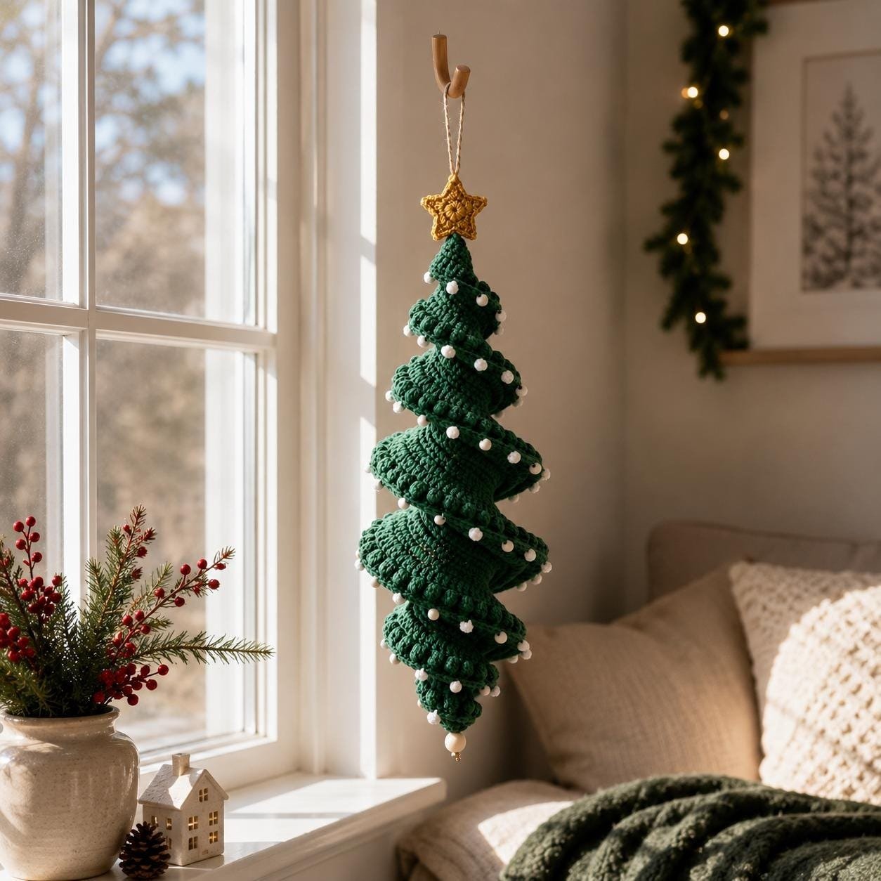 🎅 DIY Crochet Snowman Swirl Ornament Kit - 🎄🧶A crochet project suitable for beginners