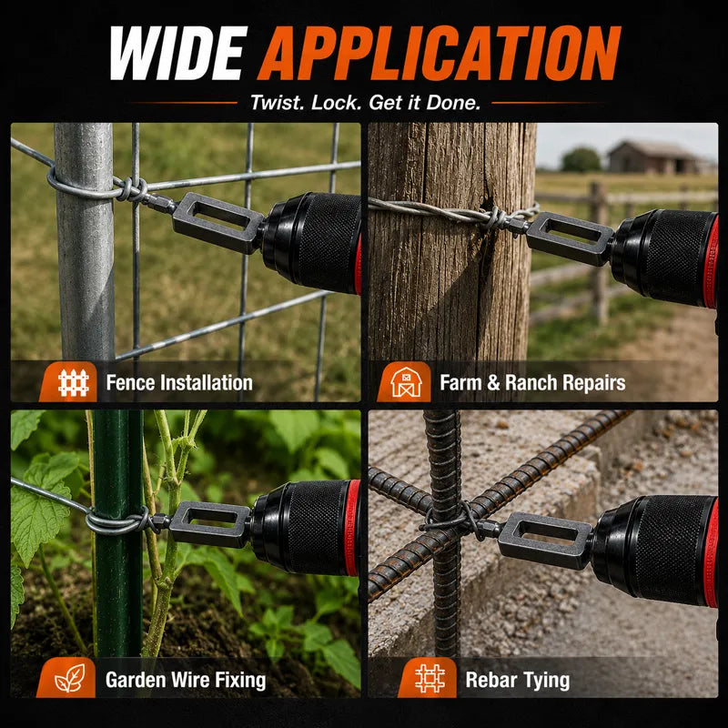 🧰 Steel Wire Twisting Tool for Drill- Fast Tightening & Auto Trimming Wire Twist Attachment