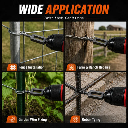 🧰 Steel Wire Twisting Tool for Drill- Fast Tightening & Auto Trimming Wire Twist Attachment
