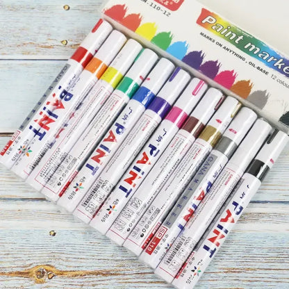 Oil-Based Tire Lettering & DIY Detail Pen Waterproof | Quick-Dry | Permanent