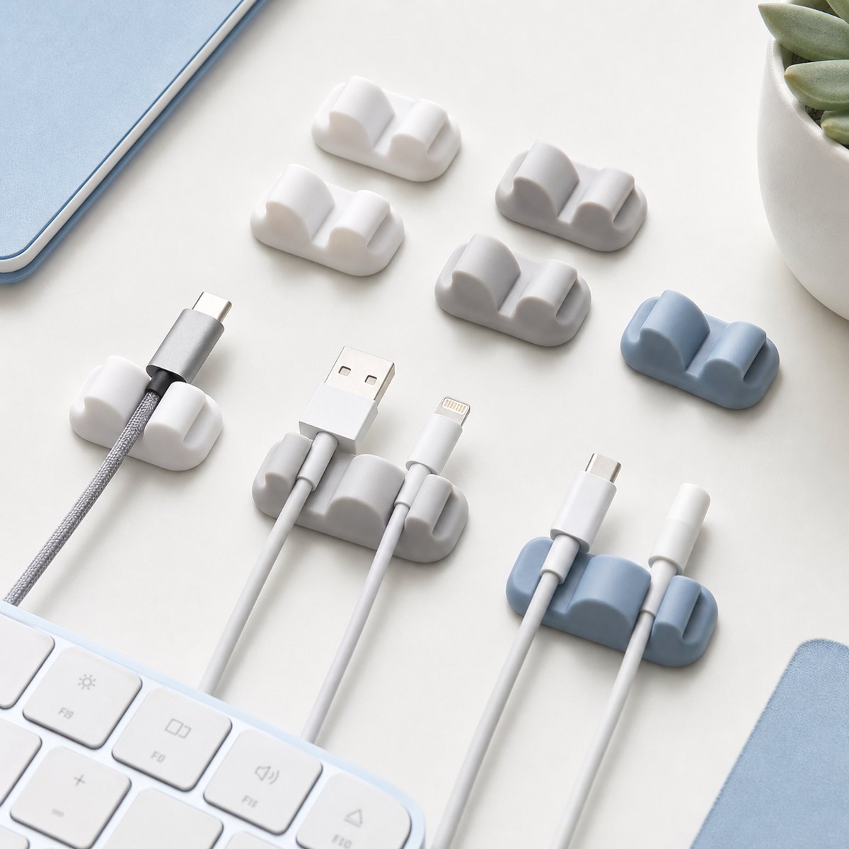 Desktop Cable Organizer Clips