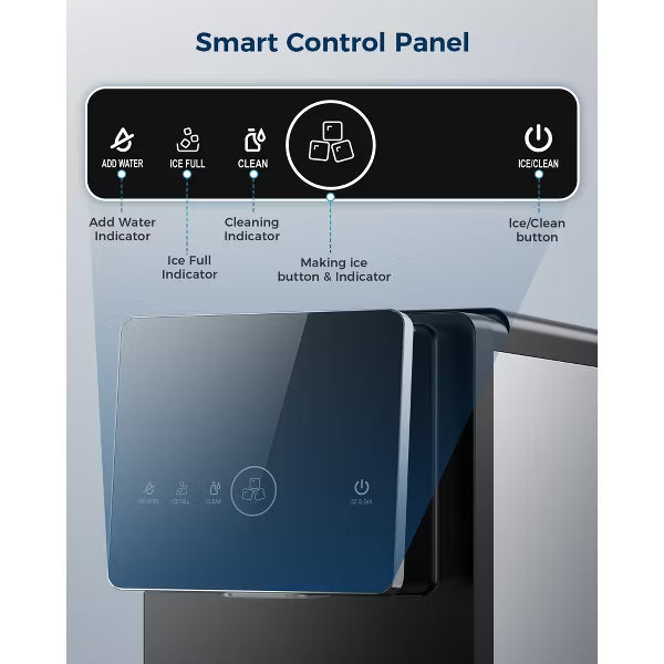 🔥Flash Sale🔥Countertop Nugget Ice Maker with One-Touch Dispensing – 33lbs/Day Production