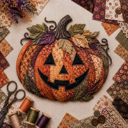 🎃 Halloween Patchwork Scrap Fabric DIY Kit