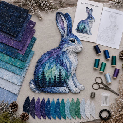🌌 Beginner-Friendly Northern Lights Wildlife DIY Patchwork Kit | Complete Kit with All Tools & Step-by-Step Guide Included 💕
