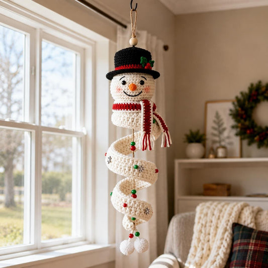 🎅 DIY Crochet Snowman Swirl Ornament Kit - 🎄🧶A crochet project suitable for beginners
