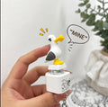 Seagull MINE! Button Keychain-Real Sound & LED Light, Funny Interactive Gift for Friends & Family