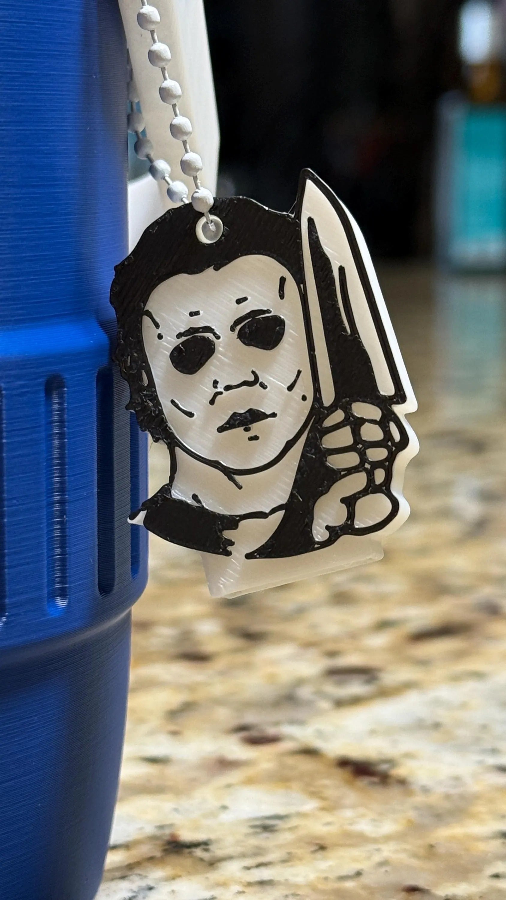 Horror 12oz Can Holder with Lid, Straw Topper & Can Opener | 3D Printed Horror Gift